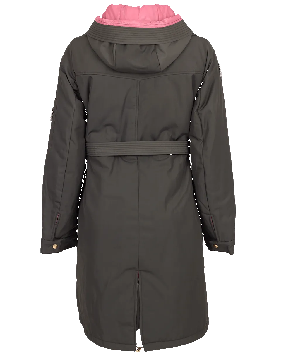 3-D Embroidered Parka