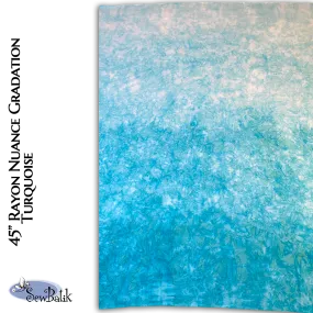 45" Rayon - Nuance Gradation - Turquoise