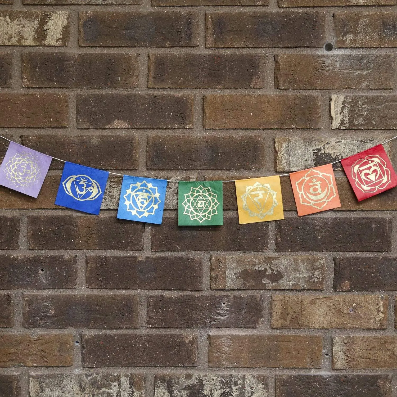 7 Chakra Lokta Paper Prayer Flags
