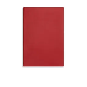 A5 Leather Bound Scarlet Red Notebook
