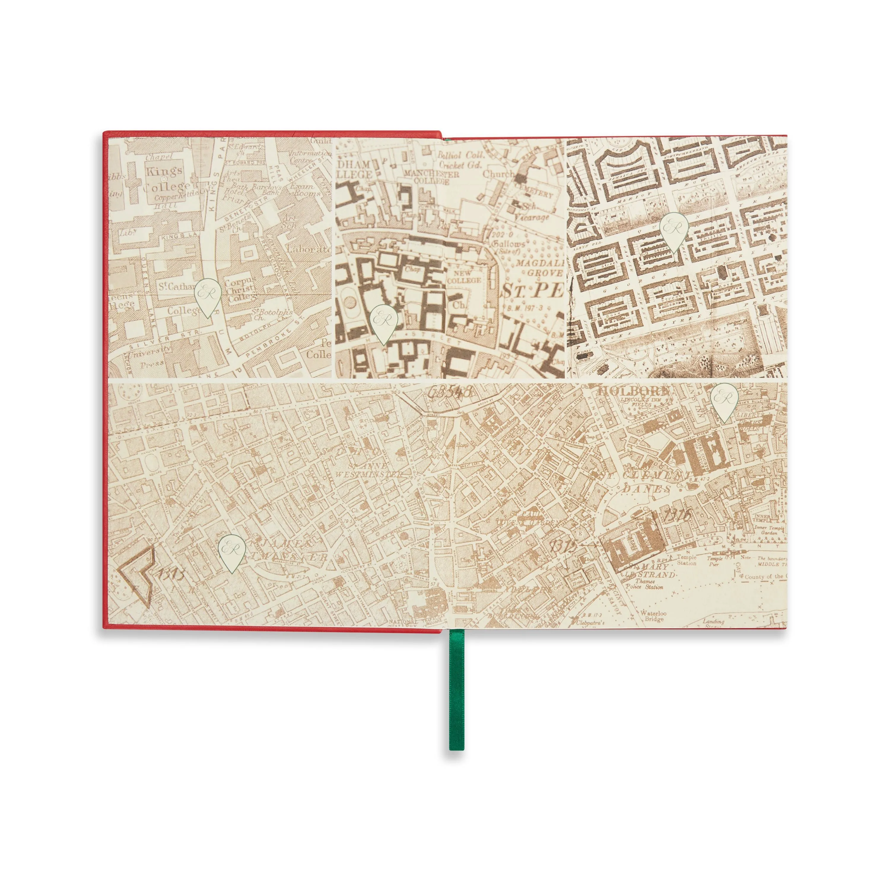 A5 Leather Bound Scarlet Red Notebook