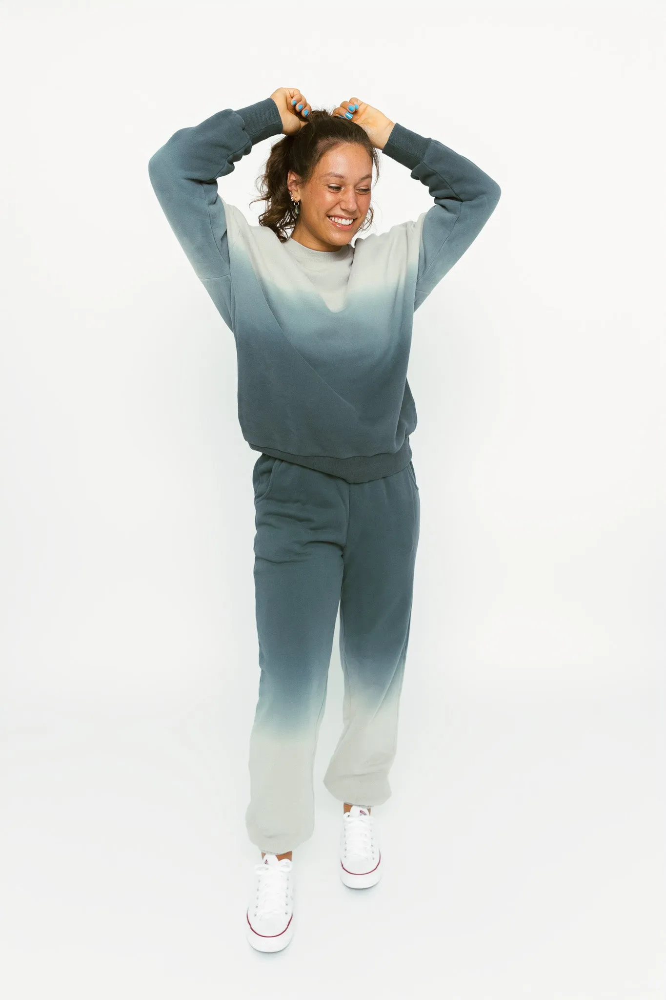Adult Ombre Elevated Crewneck - Night Fall