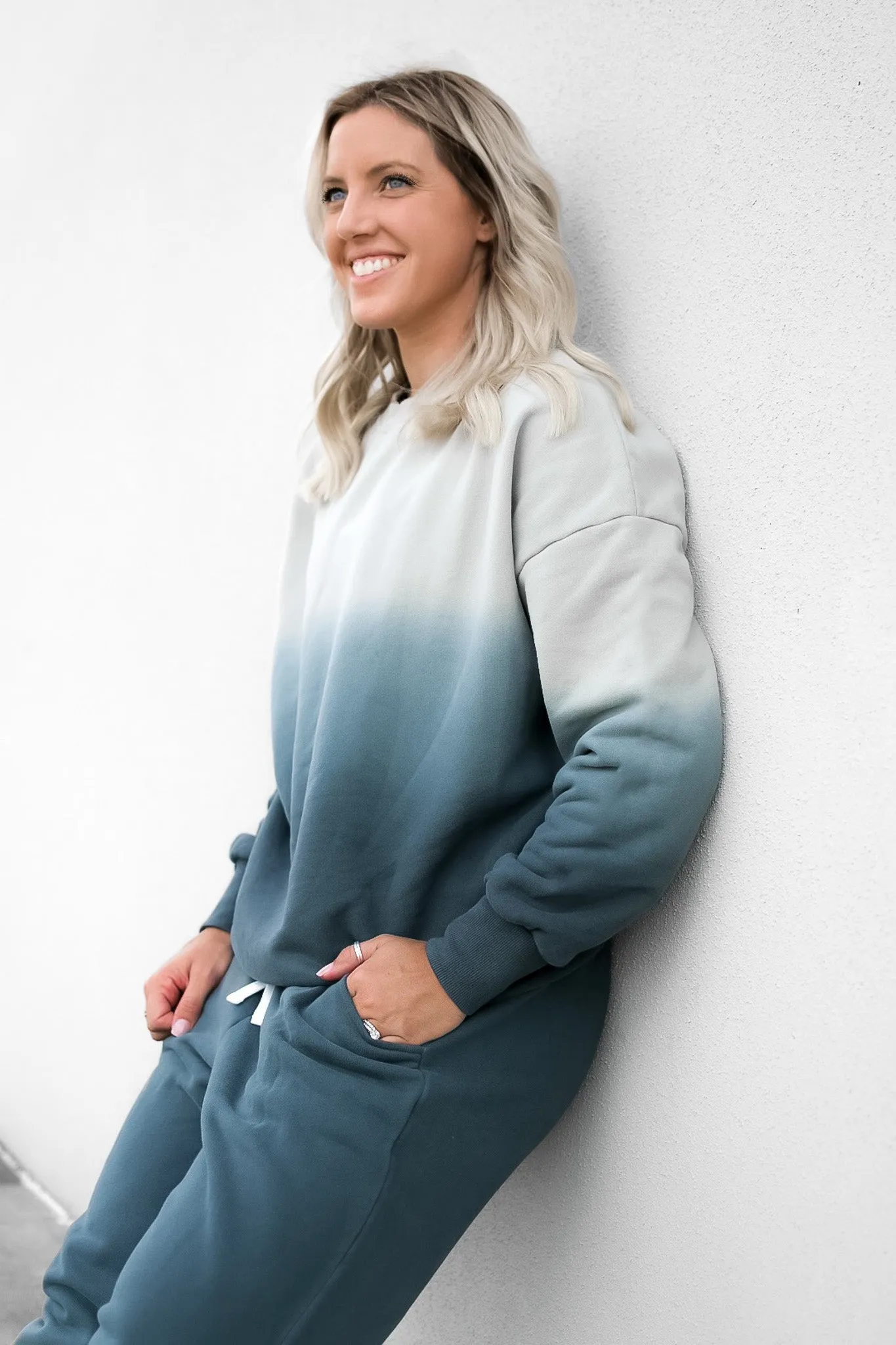 Adult Ombre Elevated Crewneck - Night Fall