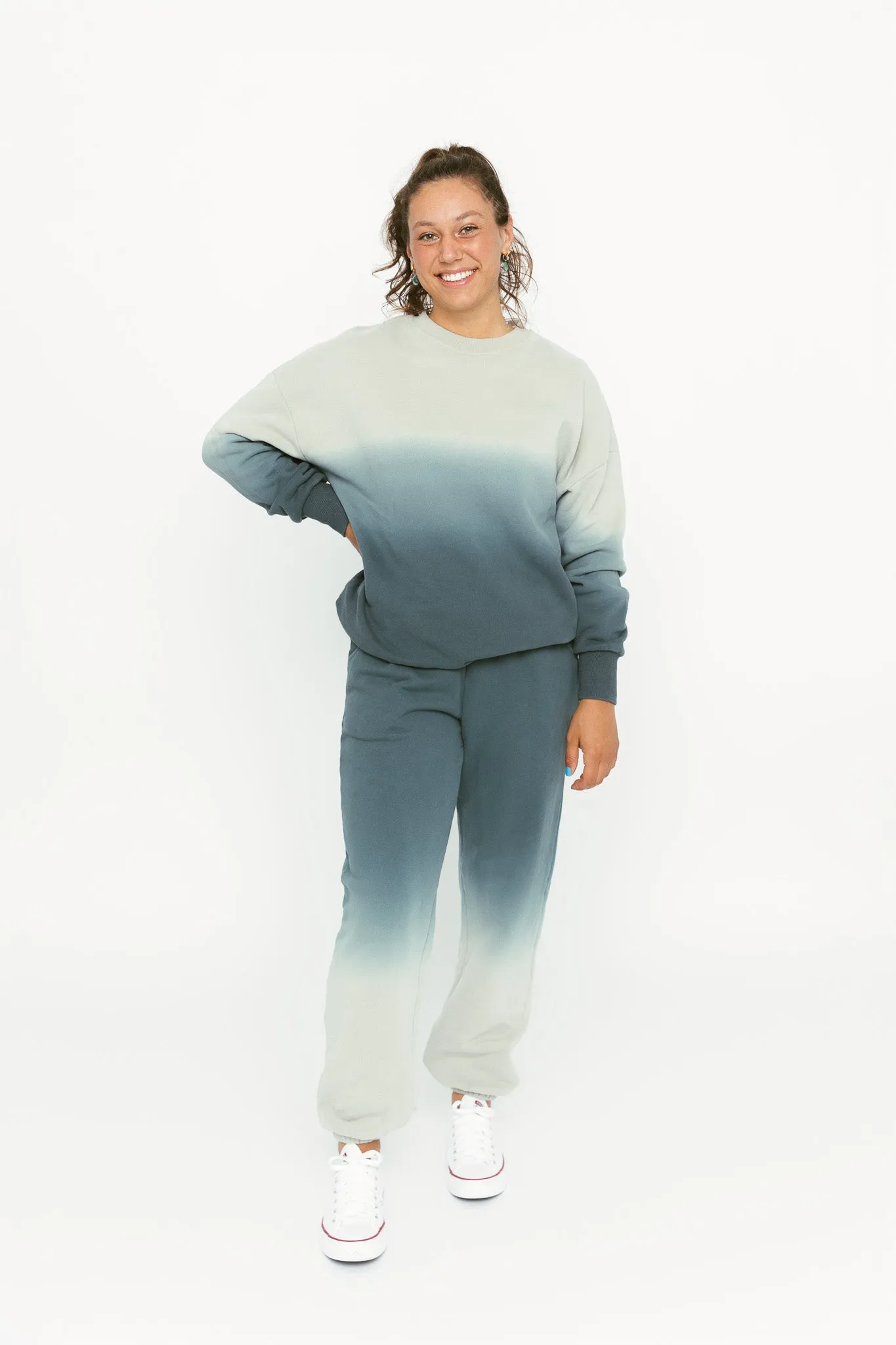 Adult Ombre Elevated Crewneck - Night Fall