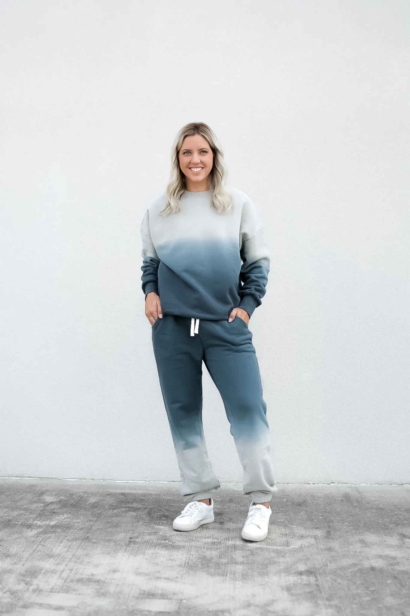 Adult Ombre Elevated Crewneck - Night Fall