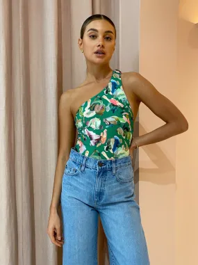 Alemais Arlo One Shoulder One Piece in Forrest
