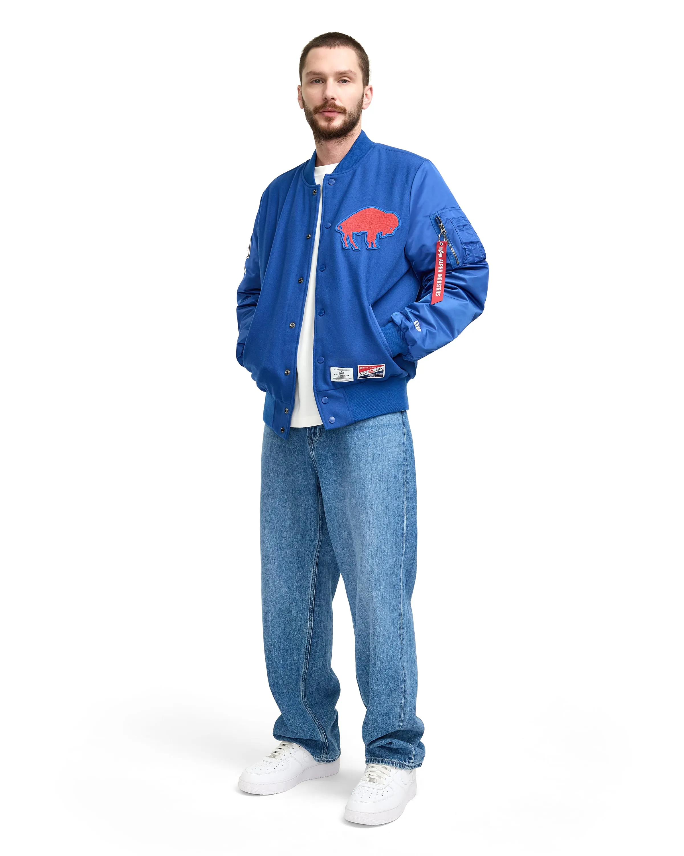 Alpha Industries x New York Giants MA-1 Wool Varsity Jacket