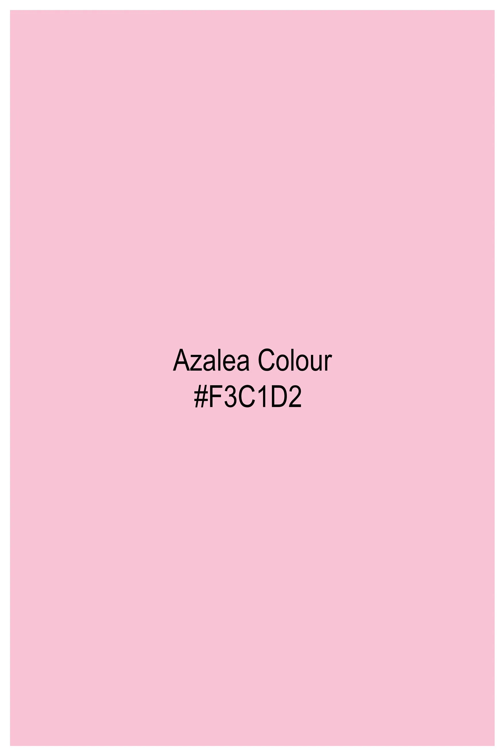 Azalea Pink Kurta with Ebony Blue and Cerise Pink Vertical Thread and Sequin Embroidered Designer Nehru Jacket