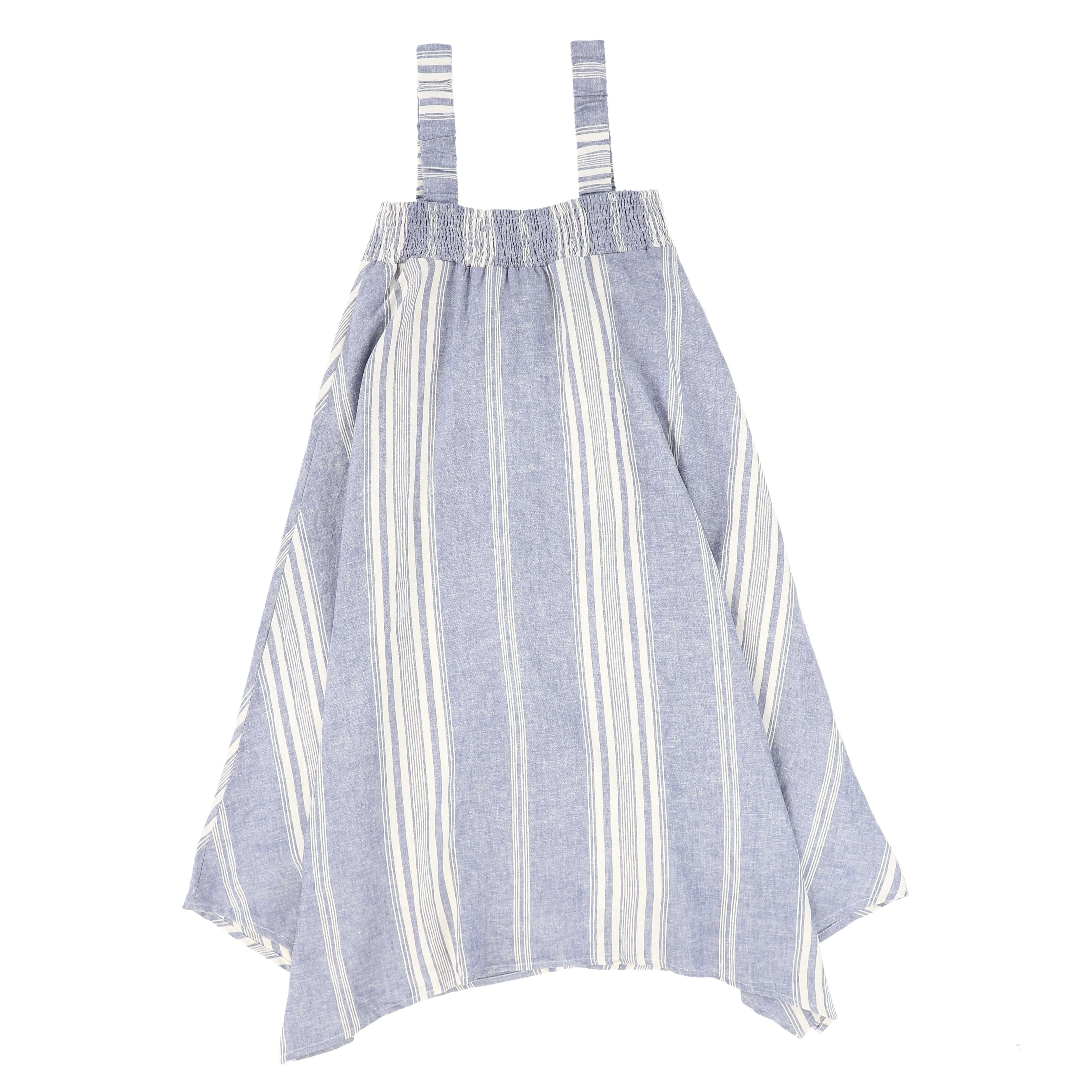 BACE COLLECTION BLUE STRIPE ASYMMETRICAL MAXI JUMPER [FINAL SALE]