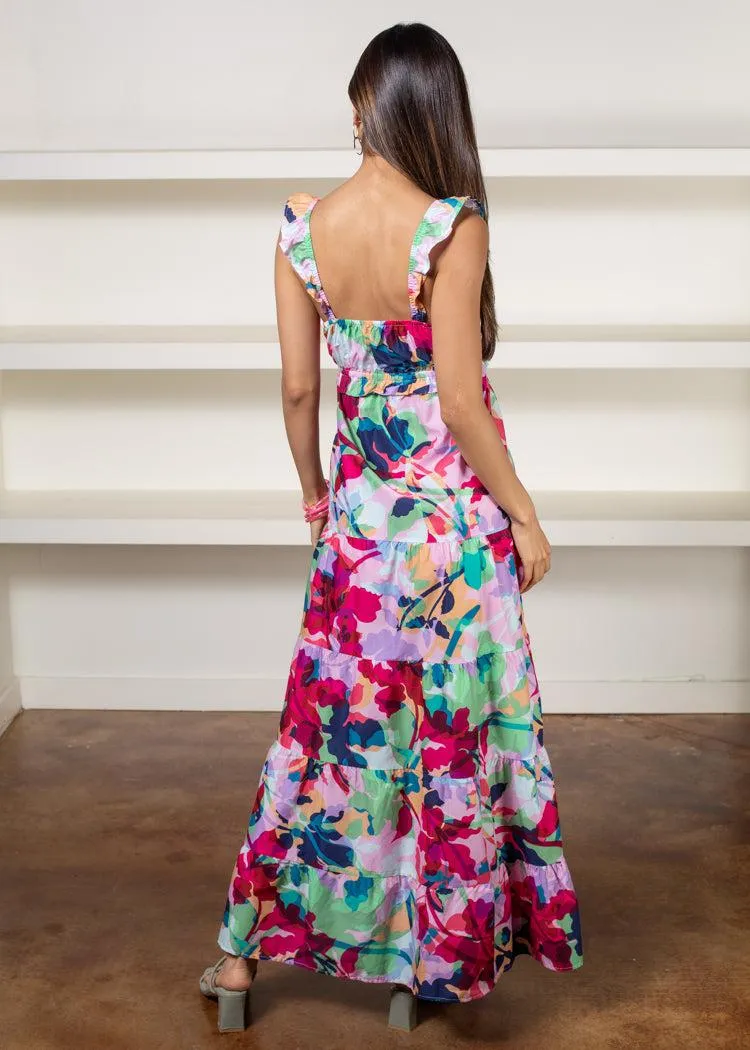 BB Dakota Vacay Bae Floral Print Maxi Dress-***FINAL SALE***
