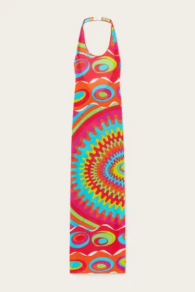 Bersaglio-Print Long Dress