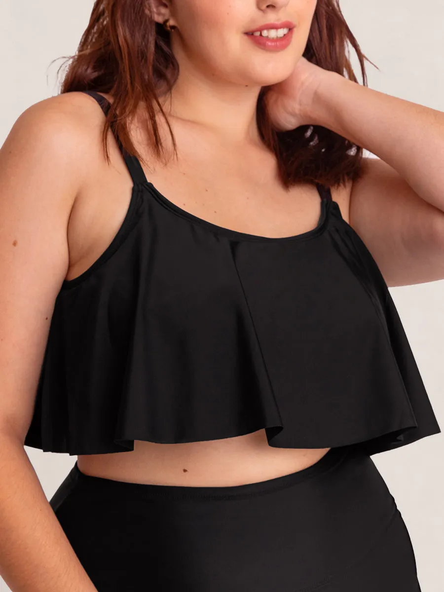 Bundle Shapermint Essentials - 1 Ruffled Bikini Top   1 Swim Skirt