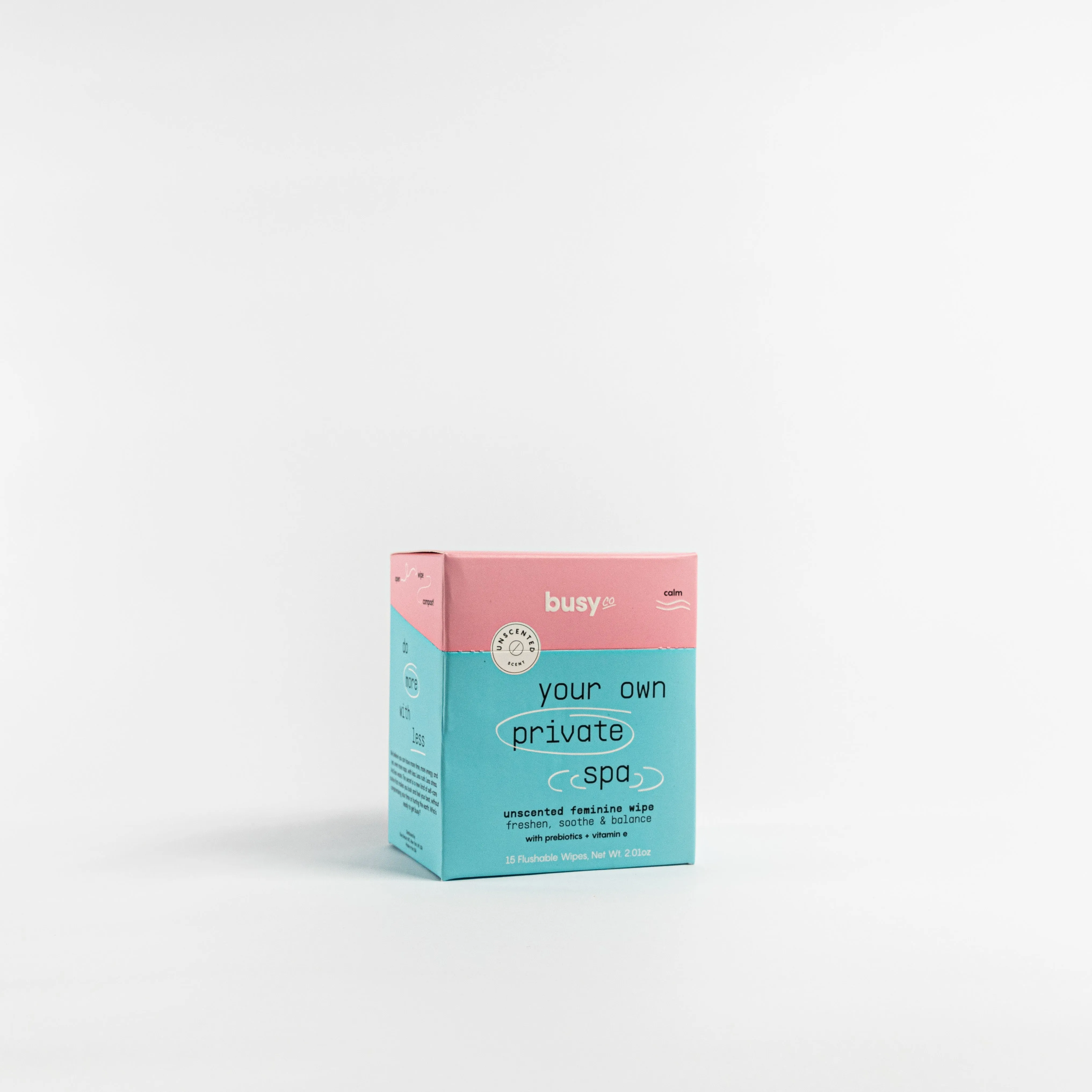 Busy Co. CALM Soothing Feminine Wipes, Unscented, 15 ct