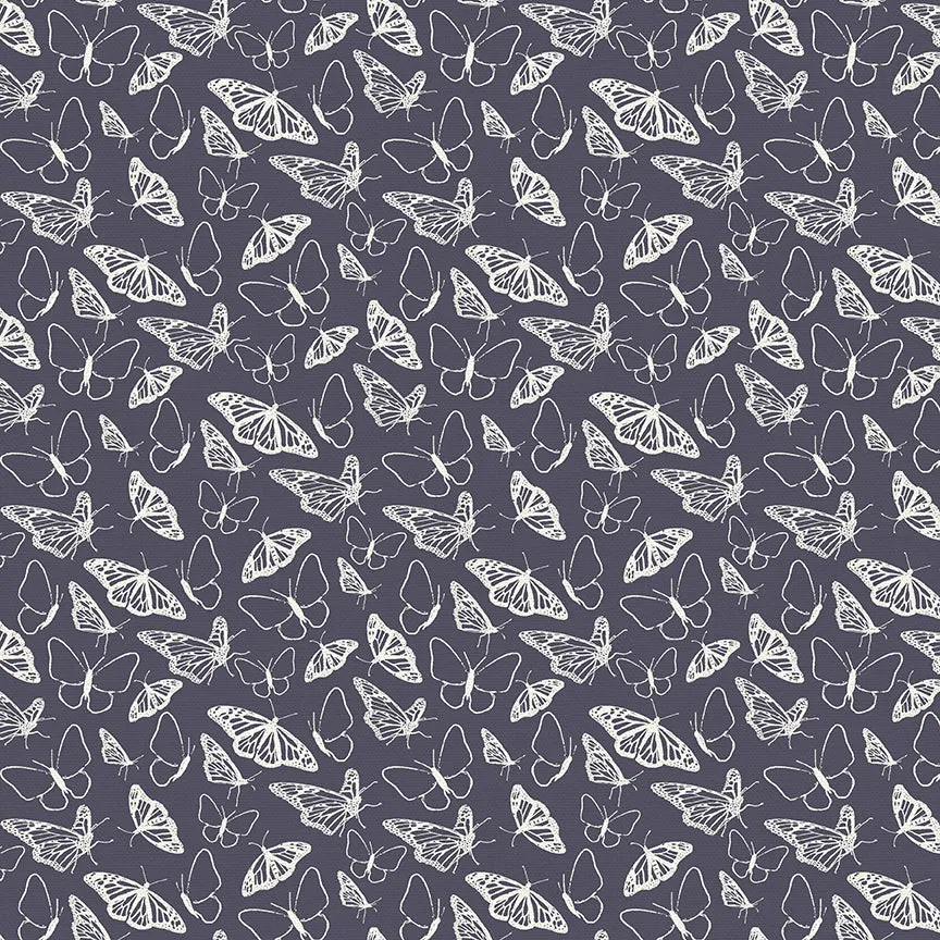 Butterfly Outline - Navy