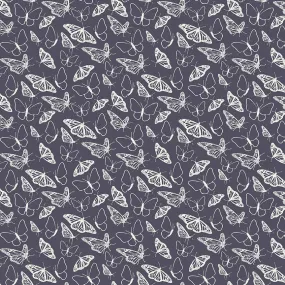 Butterfly Outline - Navy