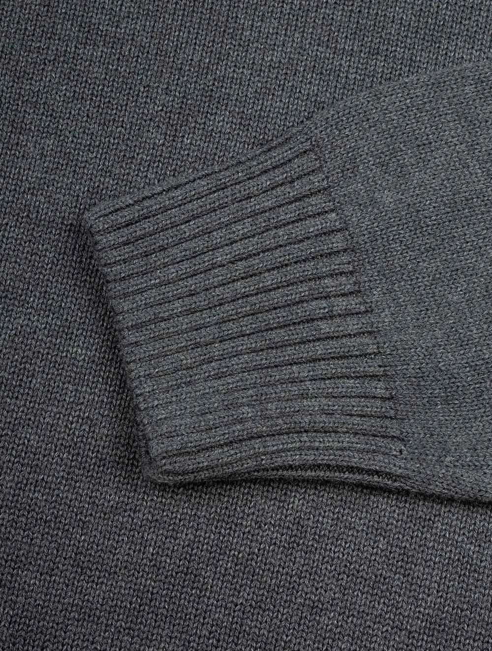 Casual Cotton Half Zip Antracite Melange