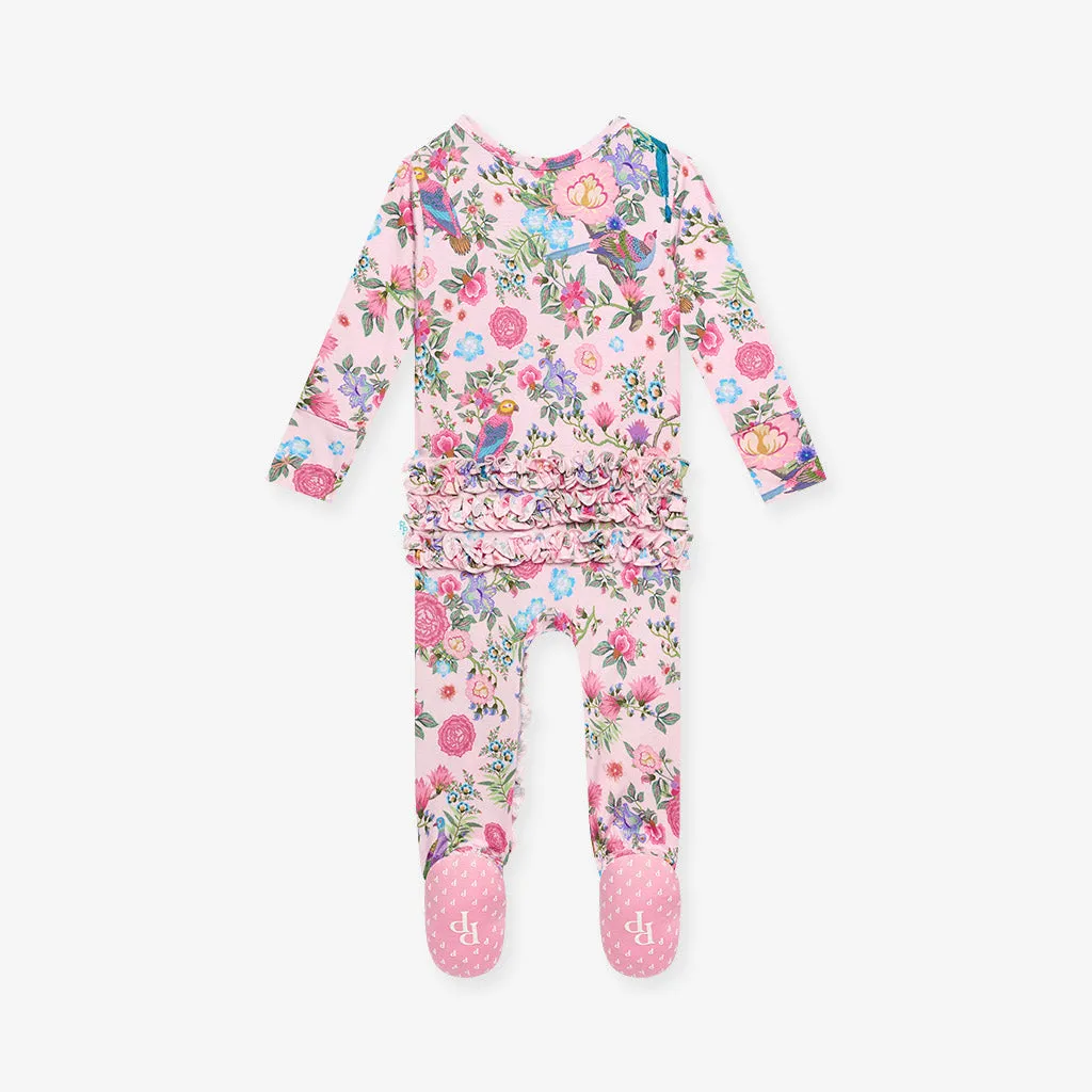 Christine Footie Ruffled Zippered One Piece