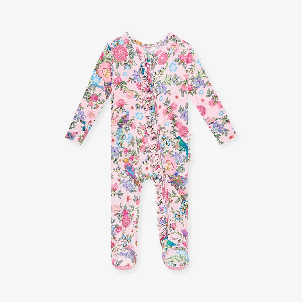Christine Footie Ruffled Zippered One Piece