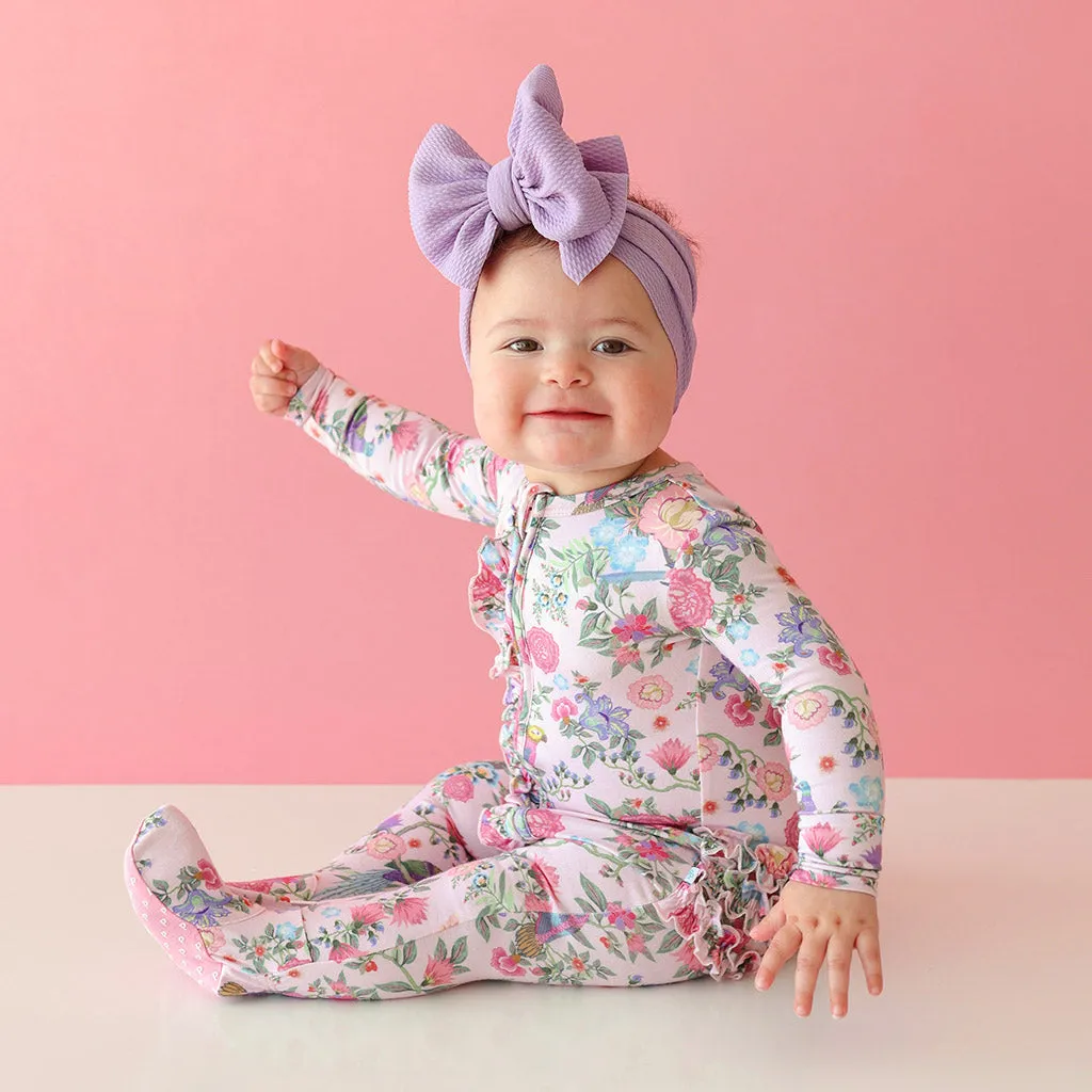 Christine Footie Ruffled Zippered One Piece