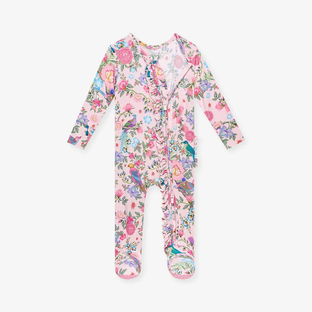 Christine Footie Ruffled Zippered One Piece