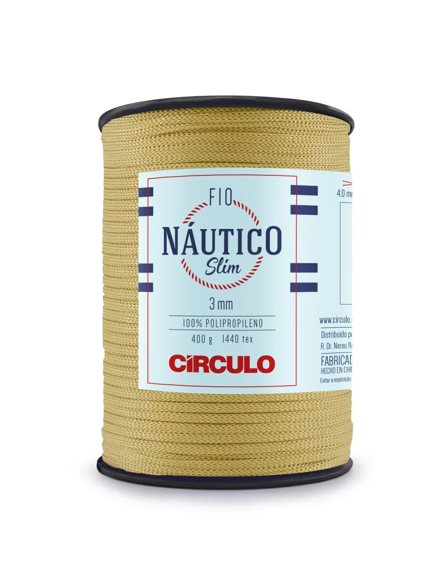 Circulo Fio Nautico Slim 3mm Yarn for Crocheting, 278m/400g