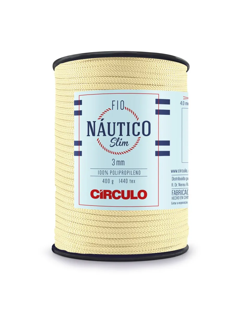 Circulo Fio Nautico Slim 3mm Yarn for Crocheting, 278m/400g