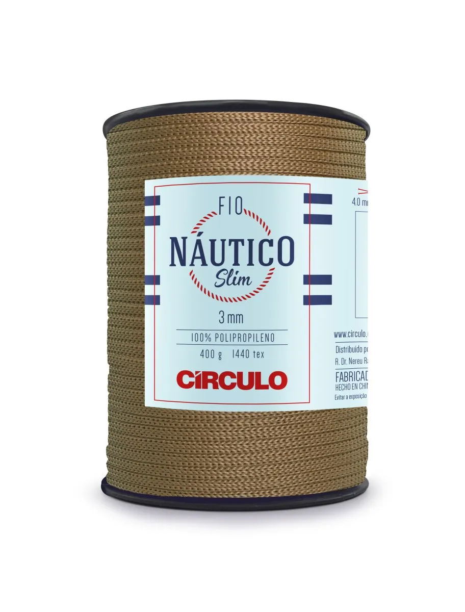 Circulo Fio Nautico Slim 3mm Yarn for Crocheting, 278m/400g