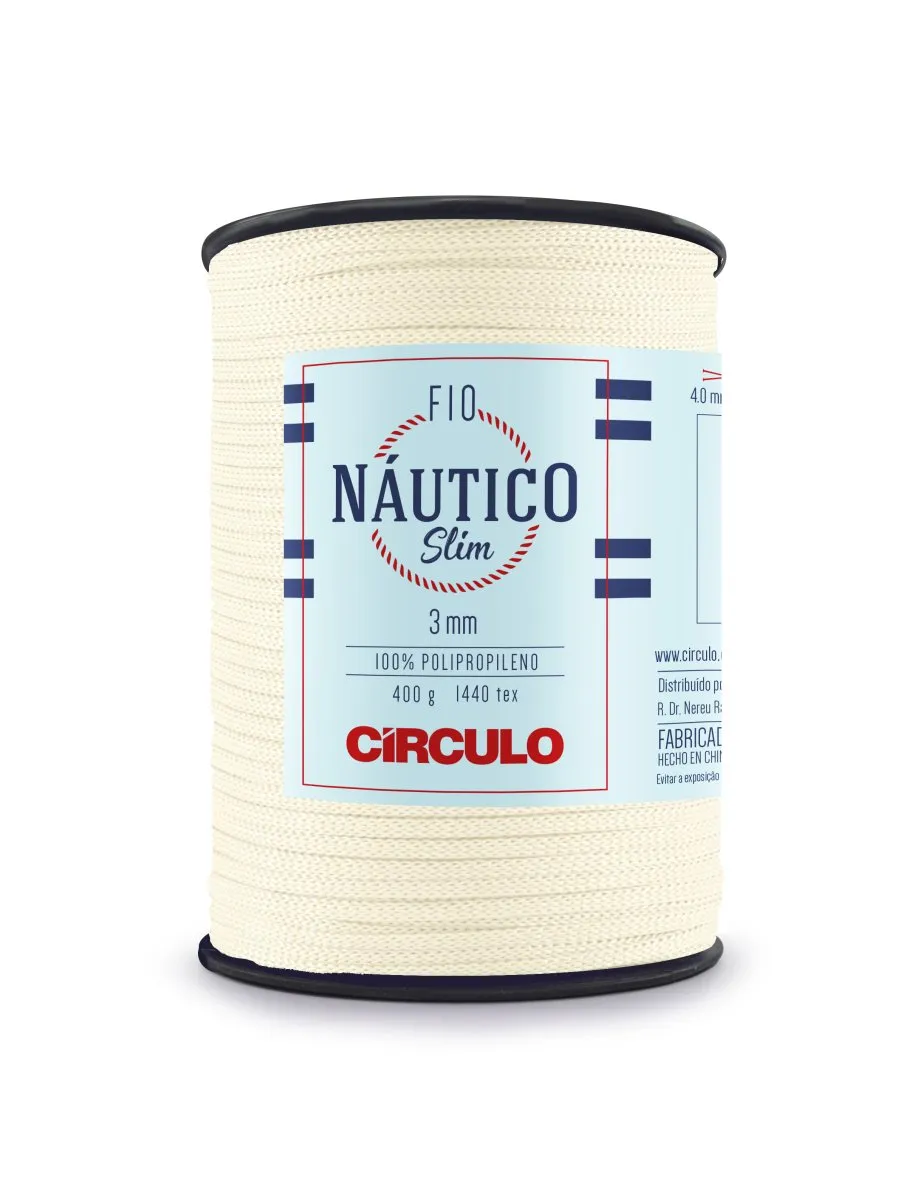 Circulo Fio Nautico Slim 3mm Yarn for Crocheting, 278m/400g