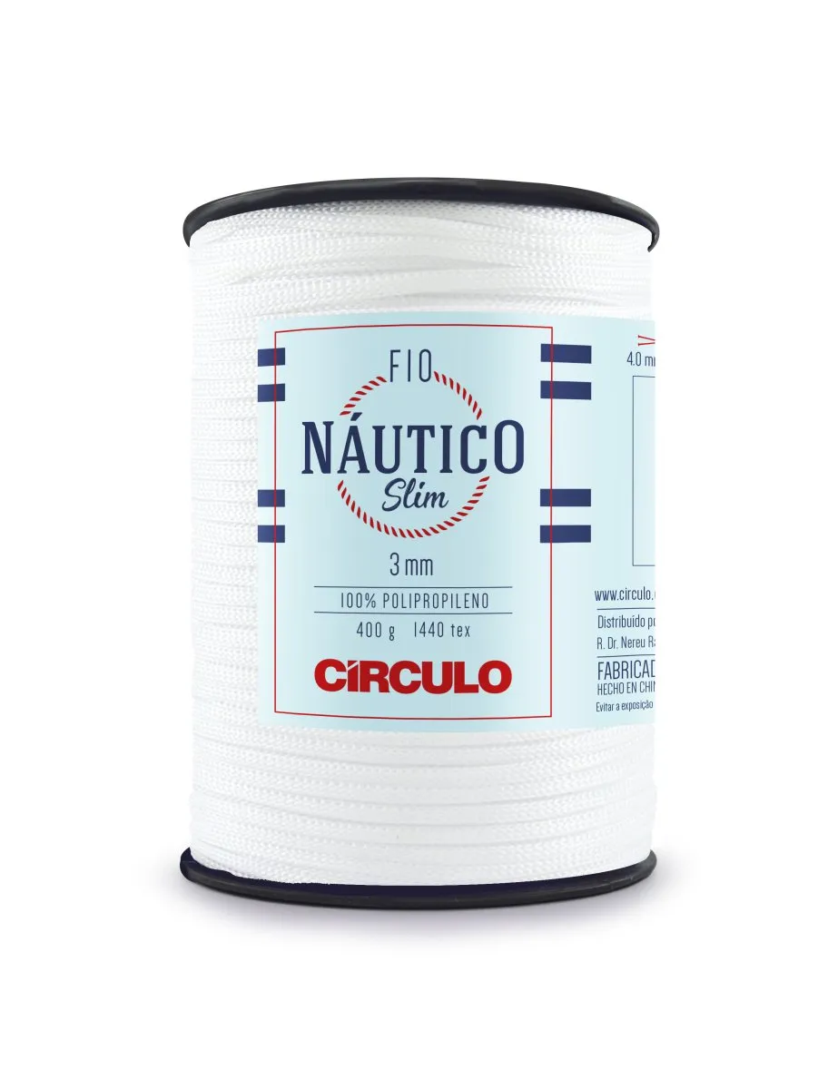 Circulo Fio Nautico Slim 3mm Yarn for Crocheting, 278m/400g