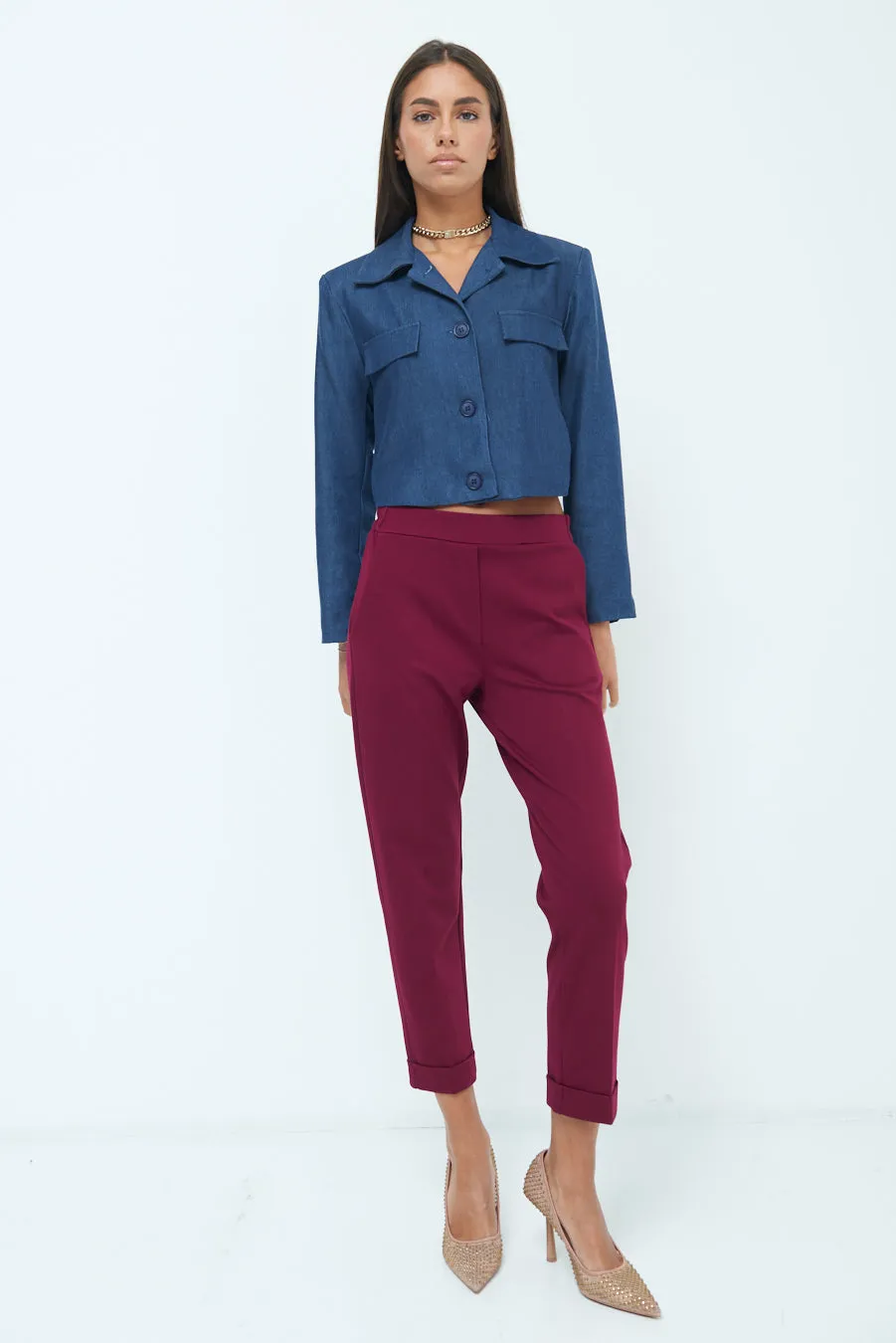 Classic tailored ankle pants wholesale