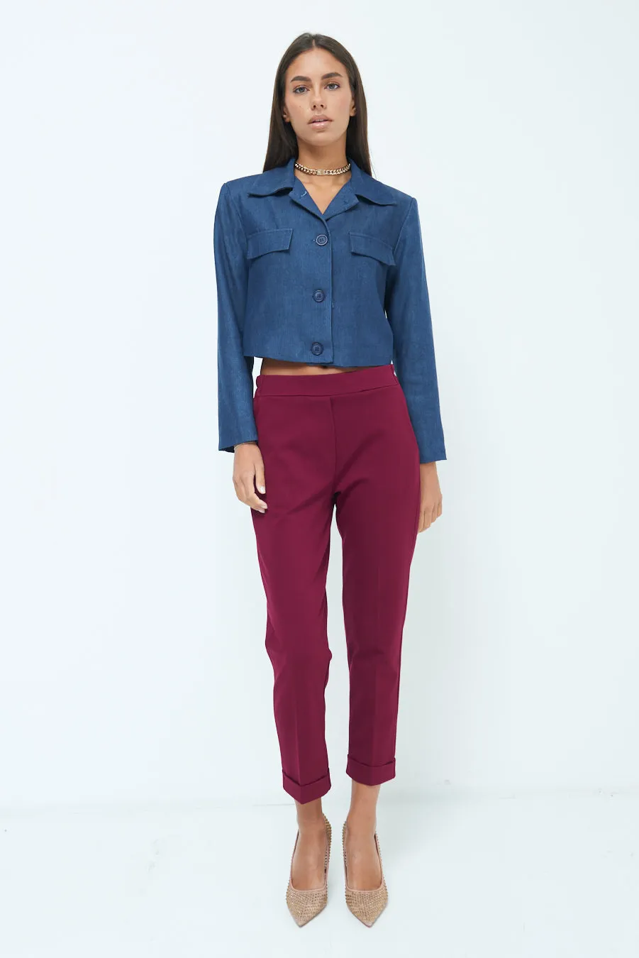 Classic tailored ankle pants wholesale