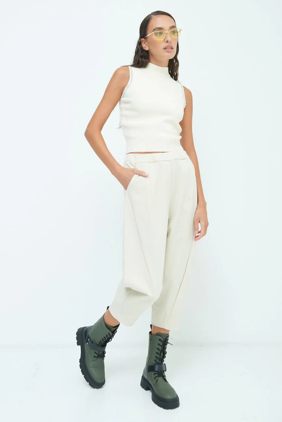 Cropped balloon pants wholesale