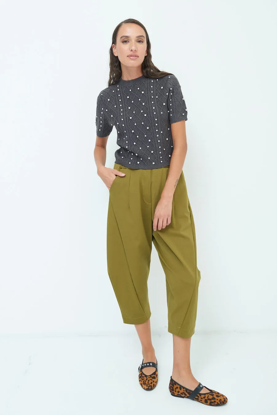 Cropped balloon pants wholesale