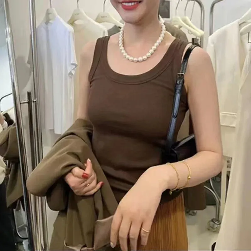 DressBetty - 2024 Summer Sexy Sleeveless Basic Tank Top