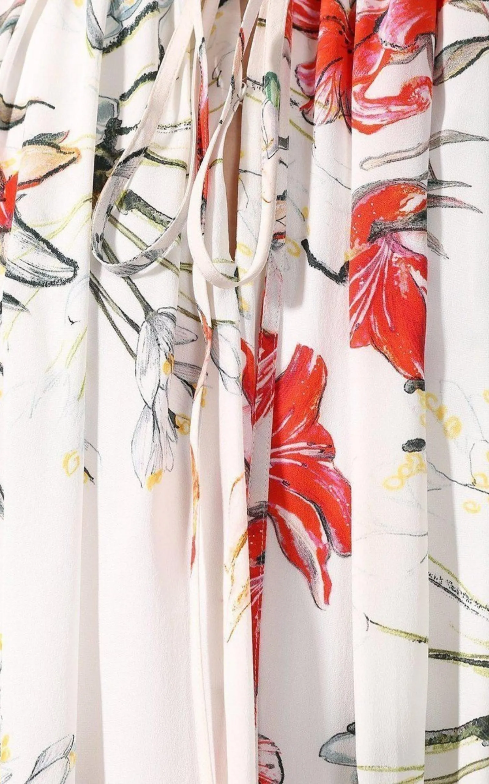 Endangered Flower Print Sleeveless Dress
