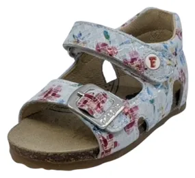 Falcotto Girl's Bea Fiori Open Toe Sandals, Bianco/Multi
