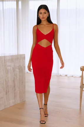 Fallin Into You Maxi Dress Red