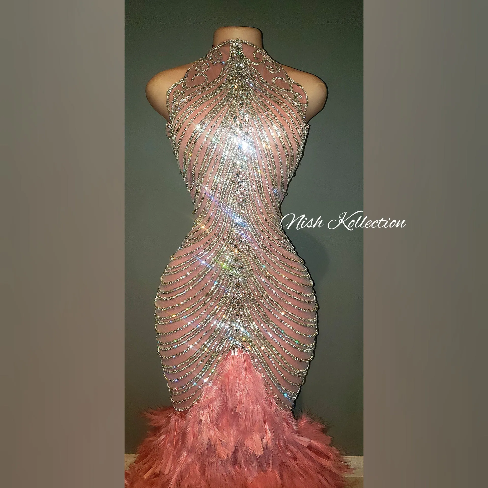 Full Rhinestone Winter Wonderland Gown