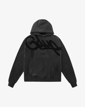 GEEDUP HANDSTYLE VINTAGE WASHED BLACK HOODIE
