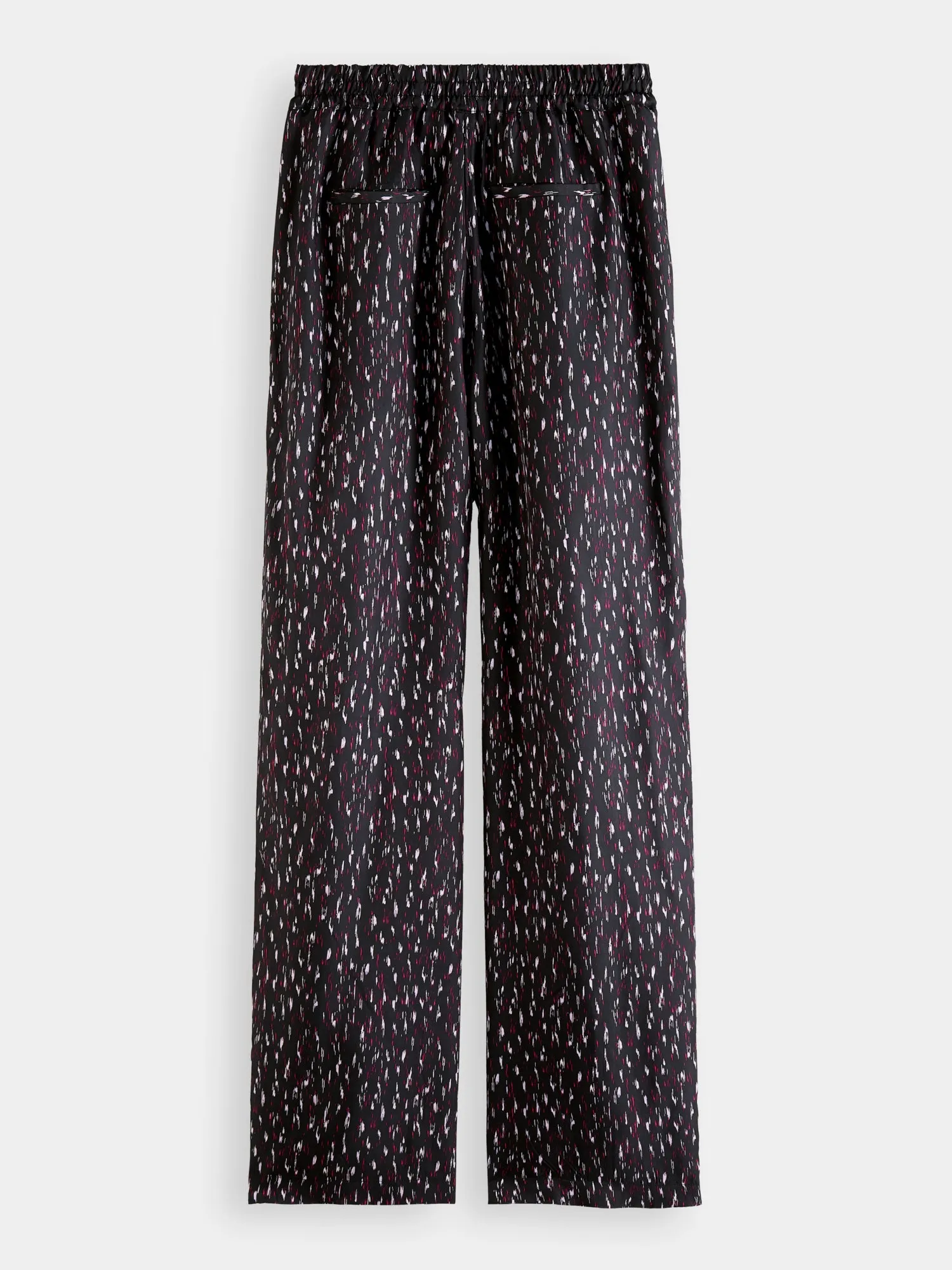 Gia mid-rise wide-leg printed elasticated pants