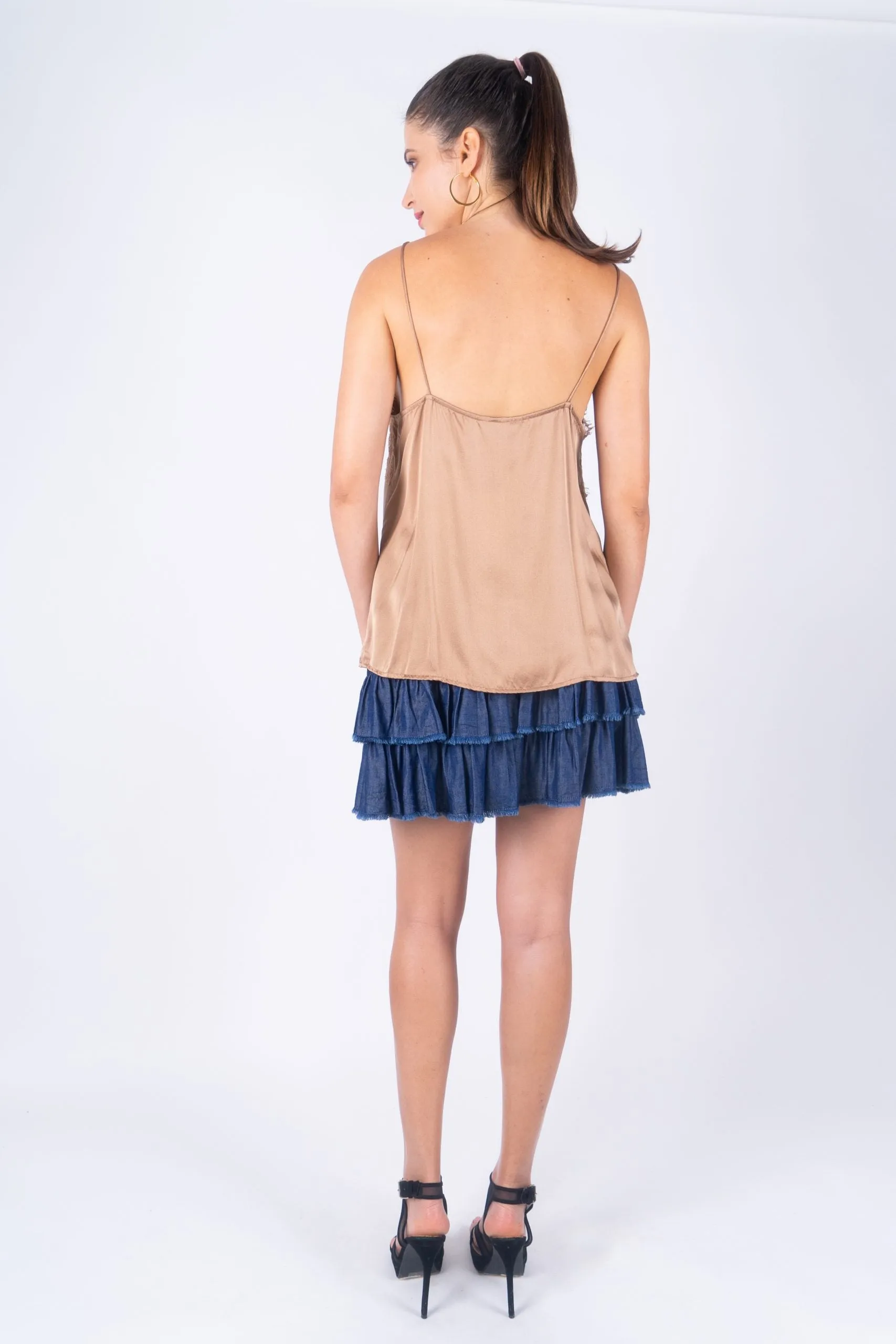 GIRL TALK Silk Satin Camisole by Little Joe Woman