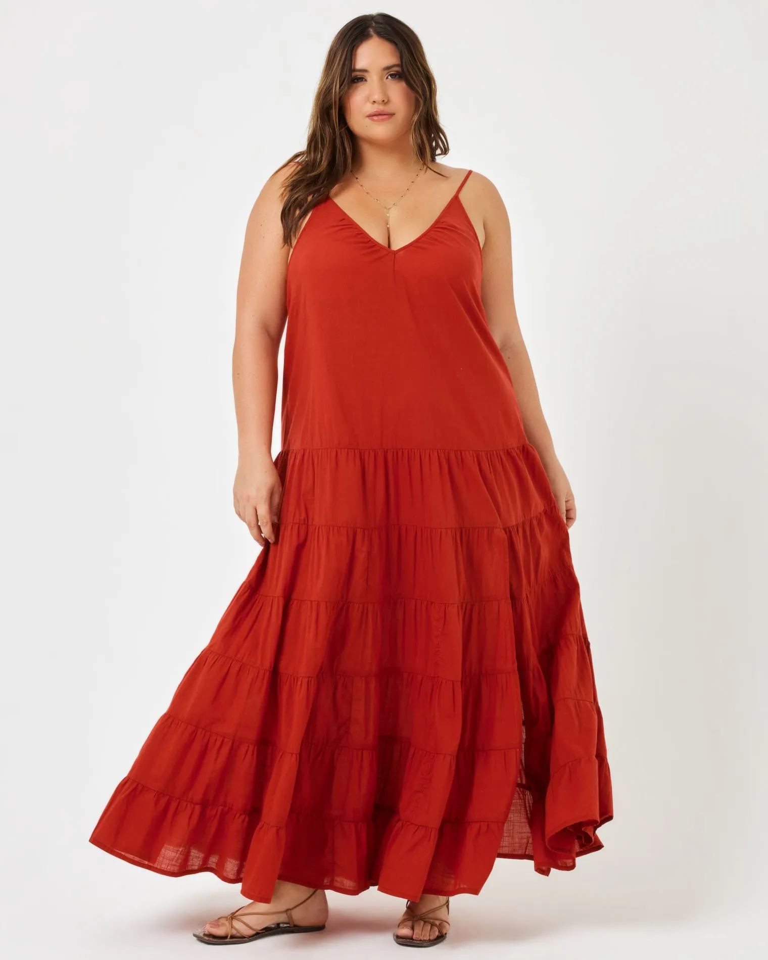 Goldie Cover-Up Dress - Redwood
