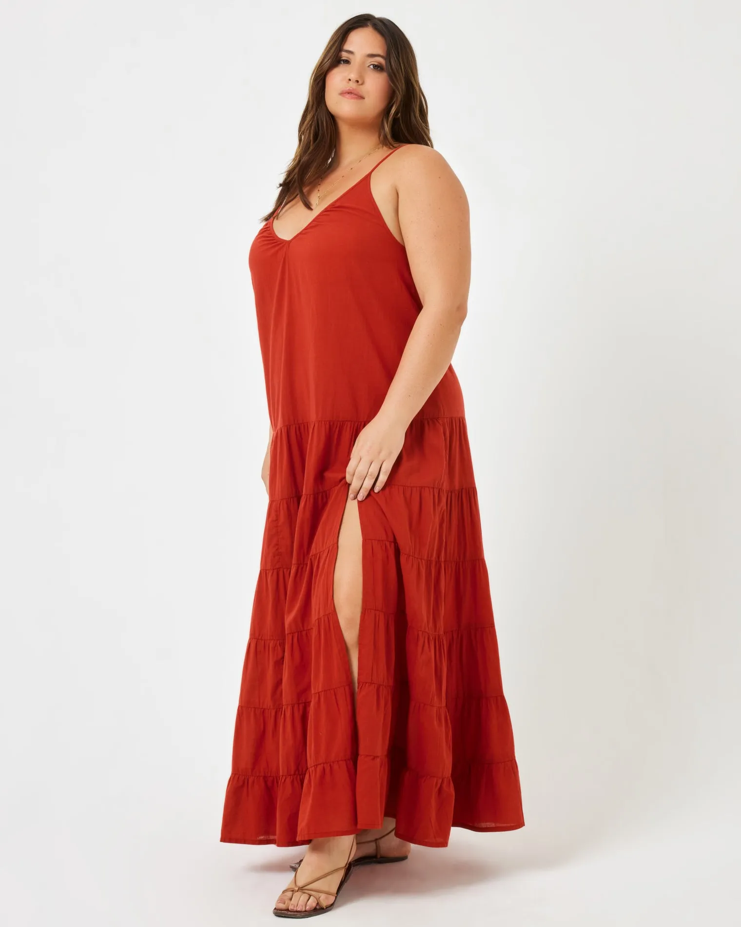 Goldie Cover-Up Dress - Redwood