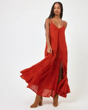 Goldie Cover-Up Dress - Redwood