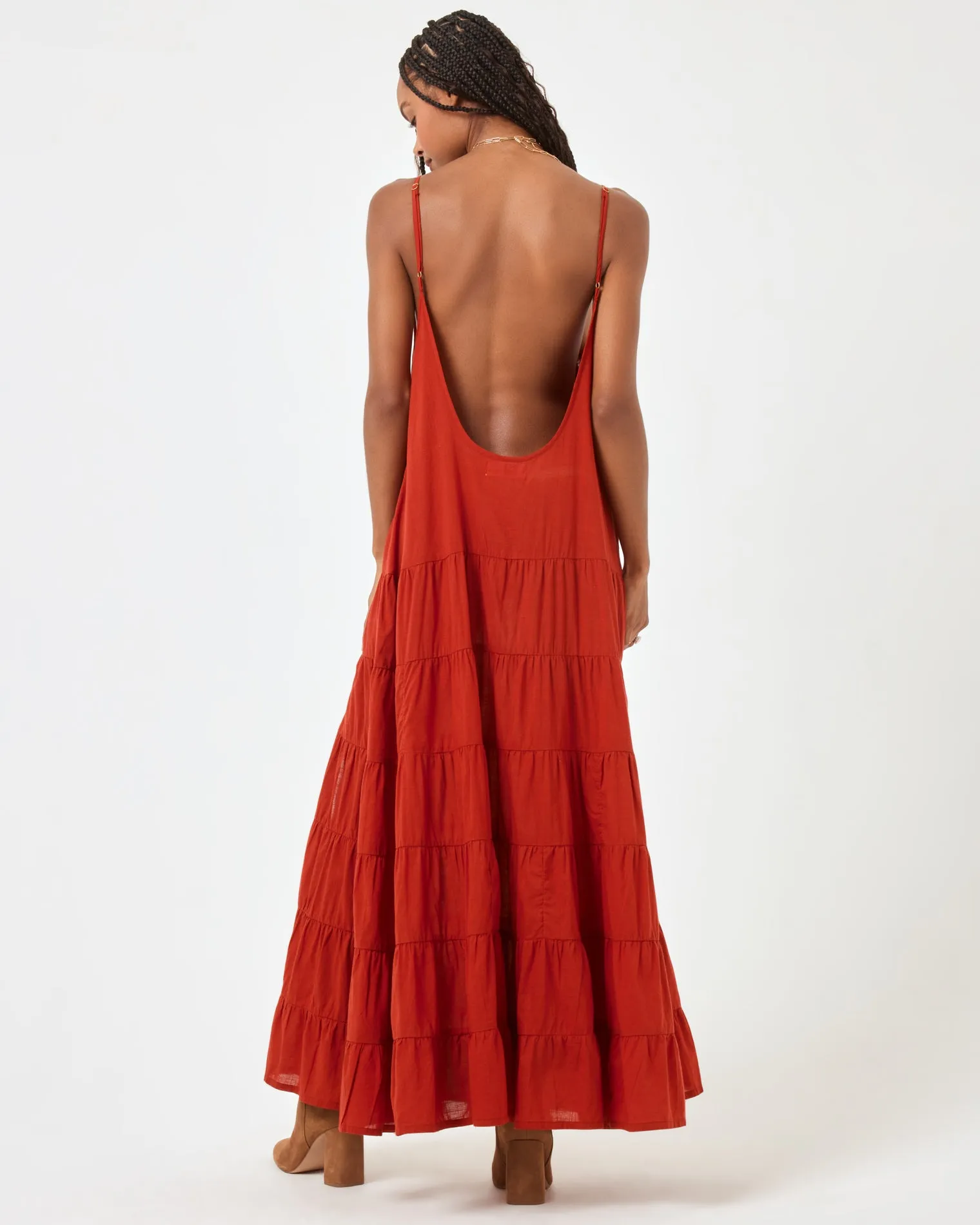 Goldie Cover-Up Dress - Redwood