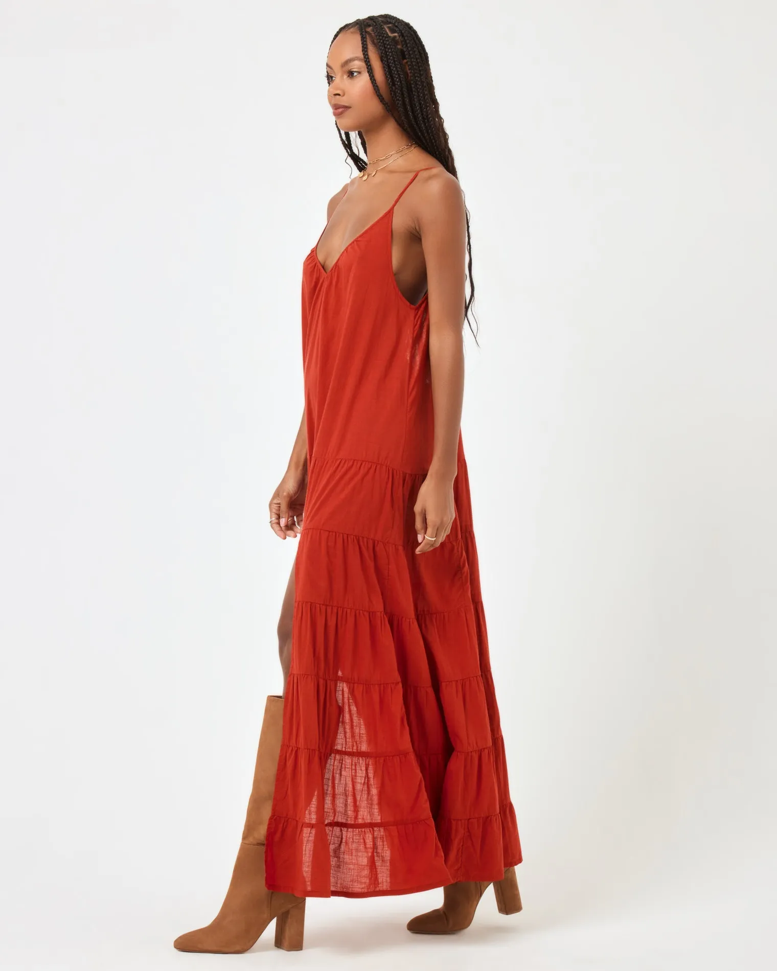 Goldie Cover-Up Dress - Redwood
