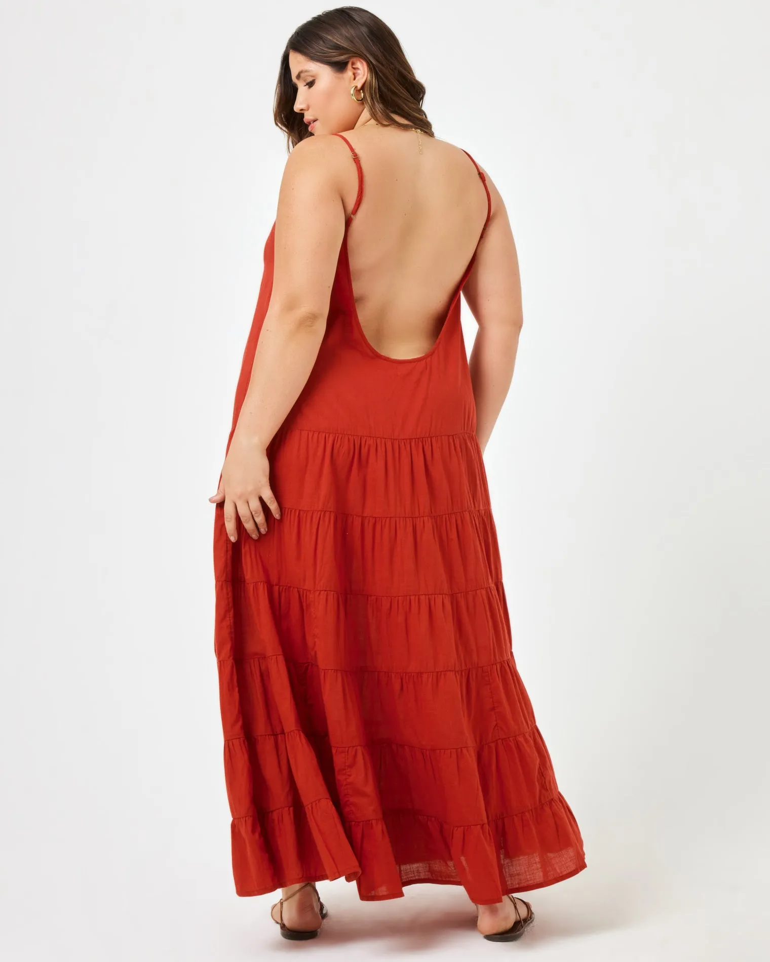 Goldie Cover-Up Dress - Redwood