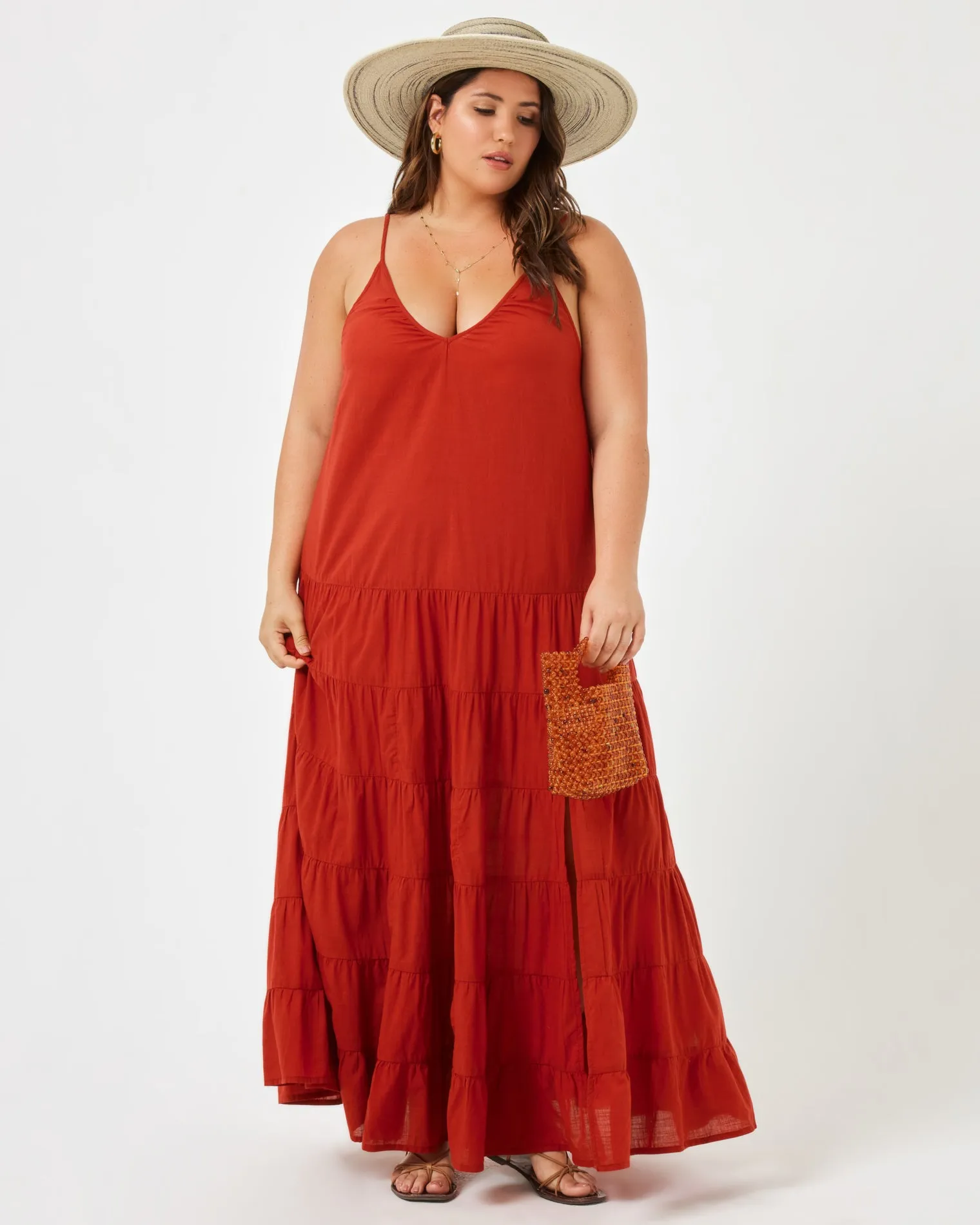 Goldie Cover-Up Dress - Redwood