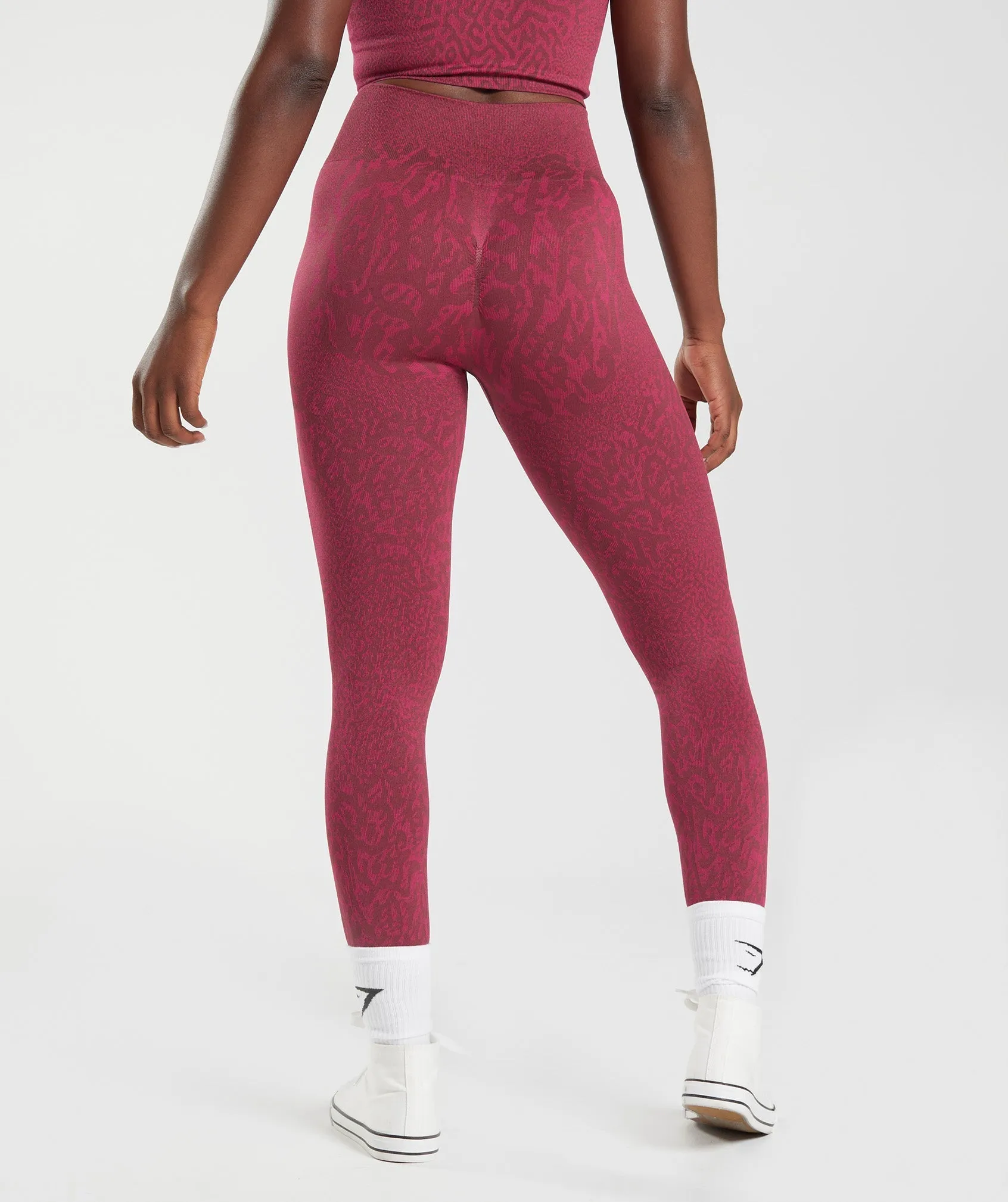 Gymshark Adapt Animal Seamless Leggings - Reef | Cherry Brown