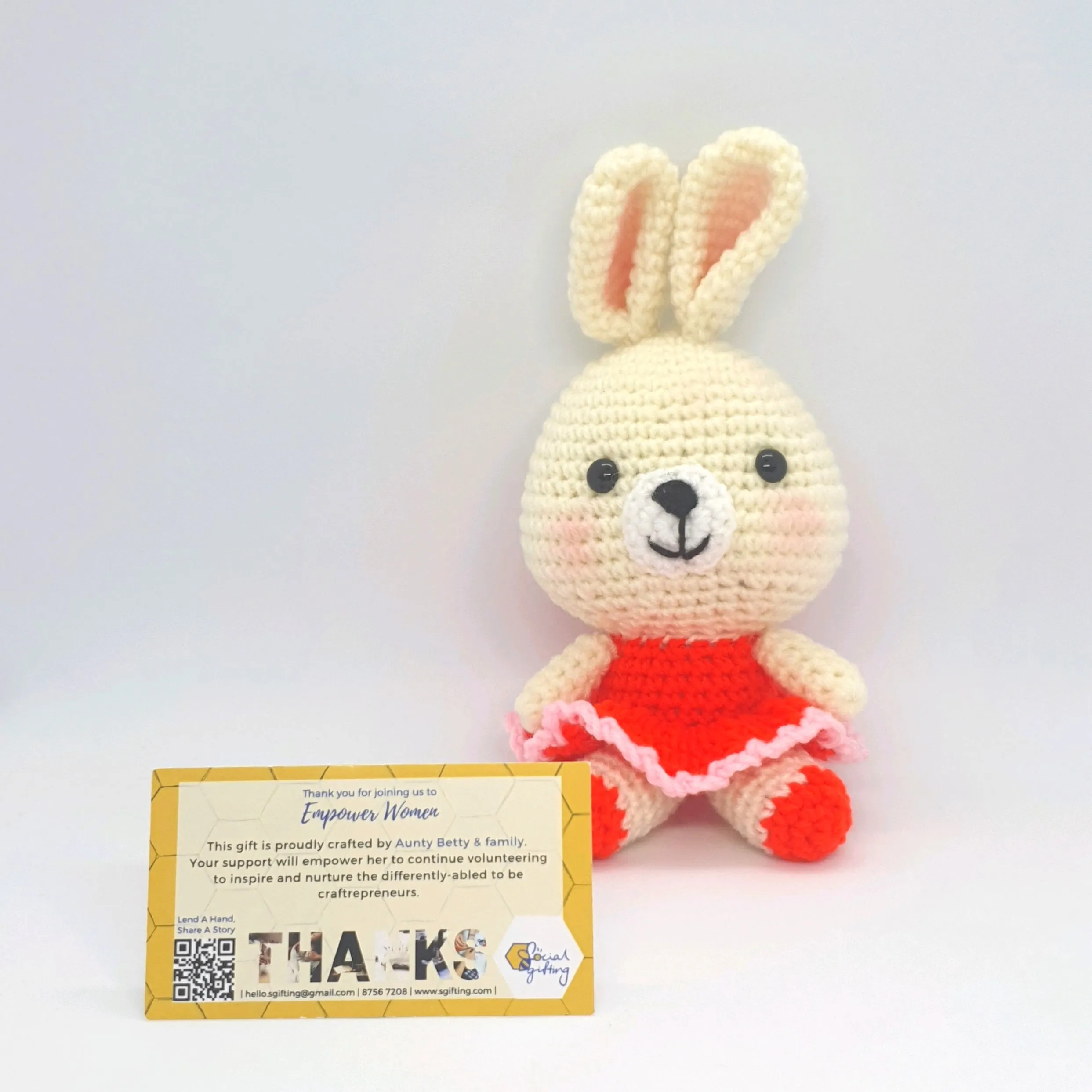 Hand Crocheted Bunny with Dress
